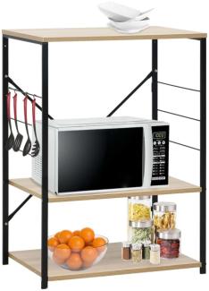 vidaXL Mikrowellenregal Schwarz Eiche 60×39,6×79,5 cm Holzwerkstoff 288235