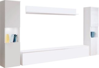 INOSIGN Wohnwand PARIS, (Komplett-Set, 4-St), TV-Wand 260cm breite, grifflose Design, stehend und hängend montierbar