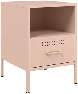 vidaXL Nachttisch Rosa 36x39x50,5 cm Stahl 843056