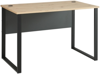 Schreibtisch MEMPHIS Artisan Eiche - Metallgestell schwarz 120 x 73 cm