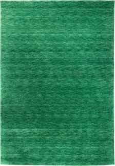 Morgenland Gabbeh Teppich - Uni - rechteckig - 140 x 70 - Dunkelgrün