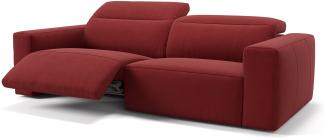 Sofanella 3-Sitzer LENOLA Stoff Stoffsofa Designersofa in Rot S: 216 Breite x 109 Tiefe