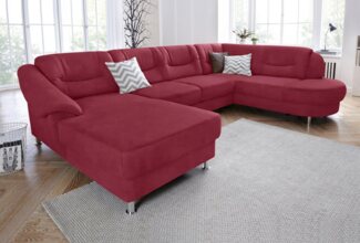 sit&more Wohnlandschaft Salsa U-Form, mit Federkern, wahlweise mit Bettfunktion