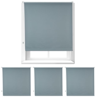 4 x Verdunkelungsrollo grau 120x160 cm 10030367