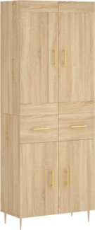 vidaXL Highboard Sonoma-Eiche 69,5x34x180 cm Holzwerkstoff 3199868