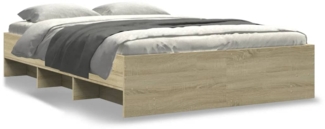 vidaXL Bettgestell ohne Matratze Sonoma-Eiche 120x200 cm Holzwerkstoff 3295662