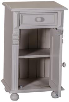 Casa Padrino Jugendstil Nacht Schrank Kommode mit Schublade und Schrankfach - Landhaus Shabby Chic Möbel - Massivholz Nachtschränkchen Barock