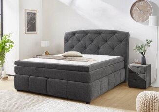 Jockenhöfer Gruppe Boxspringbett Mila erhältlich in der Größe 180x200cm, Kaltschaumtopper, 7-Zonen-TTFK-Matratze, mehrere Härtegrade wählbar