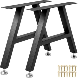 GarveeMore Tischbein 2x Tischbeine A-Design aus pulverbeschichtetem Stahl, Möbelfüße A-Form 70x50 cm Metall Tischkufen