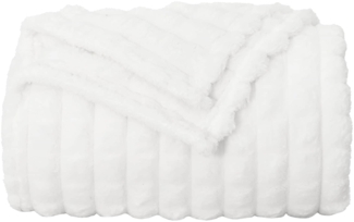 Überwurfdecke, Wohndecke Weiß 200 x 150 cm Fleece