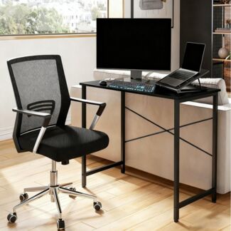 DUMOS Schreibtisch Kleiner Computertisch,stabil, platzsparend, Homeoffice Tisch (1 × Schreibtisch), Größe: 50 × 80 × 75 cm / 50 × 100 × 75 cm (T × B × H)