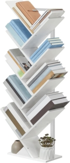 HOOBRO Bücherregal Baumform 9 Ebenen Heimbüro Aufbewahrung CDs stabil