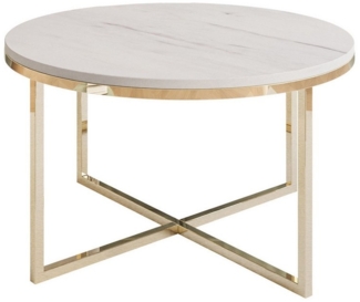 Lookway Couchtisch CIRI-X LEVANTO mit verchromtem Gestell (1 Tische), Durchmesser: ⌀70 cm