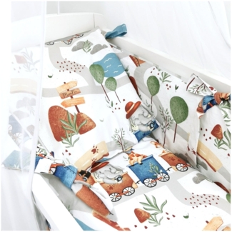 Wiegenset Babybettwäsche Animals 6-teiliges Set