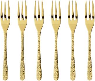 Sambonet Venezia Edelstahl/PVD Gold Kuchengabeln Set 6