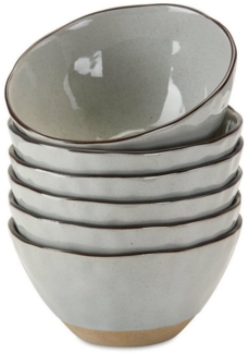 Mirabeau Geschirr-Set Schüssel 6er Set Biarré grau, Steinzeug