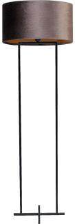 Stehleuchte Cross 1-flammig Samt Braun Ø52cm