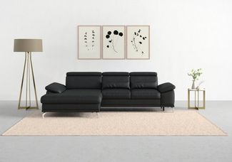 sit&more Ecksofa Cabrio L-Form, B: 295 cm, mit Sitztiefen-, Arm- & Kopfteilverstellung, 2 Nierenkissen, Federkern, optional Bettfunktion und Stauraum
