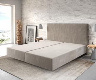 Boxspringgestell Dream-Well Mikrofaser Beige 180x200