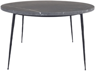 Signature Runder Tisch mit schwarzer Marmorplatte Gaston Ø125 cm - Schwarz