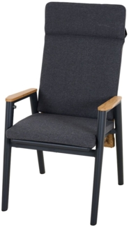 Gartenstuhl Roma, Aluminium, Anthrazit, Grau, 83 x 108 x 61 cm