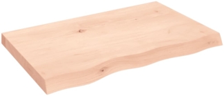 vidaXL Waschtischplatte 80x50x(2-6) cm Massivholz Unbehandelt 3156025