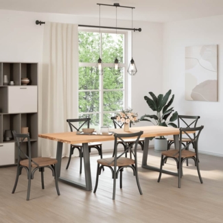 vidaXL Esstisch Beine V-Form 2 Stück Anthrazit 90x(72-73,3) cm Stahl 4012578
