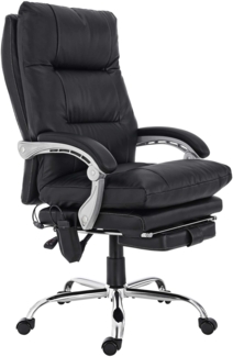 CLP Bürostuhl Sirba Kunstleder Massagefunktion Heizfunktion Fußablage bis 150 kg,schwarz