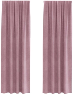 vidaXL Vorhänge mit Vorhängen 2 pcs Dunkelrosa 140 x 245 cm Samt 4107246
