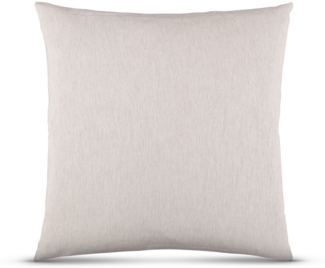 Kissenhülle 60x60cm mit verd. Reißverschluss, ( Beige ) Kissenbezug in Leinenoptik, Dekorative Kissenbezüge, Baumwolle, weicher Bezug für Kissen