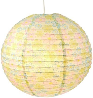 Papier Lampenschirm fürs Kinderzimmer mit fröhlichem Blumen Motiv Ø 40cm