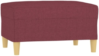 vidaXL Fußhocker Weinrot 70x55x41 cm Stoff 349277