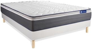 Actimemo plus Matratze 140x200 cm + Bettgestell mit Lattenrost, Härtegrad 5, Memory-Schaum, Höhe : 26 cm