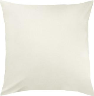 Traumschlaf Uni Mako-Satin Kissenbezüge|80x80 cm| creme