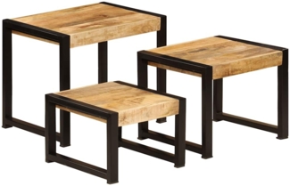 Couchtische, Sofatische 3 Stk. Massivholz Mango