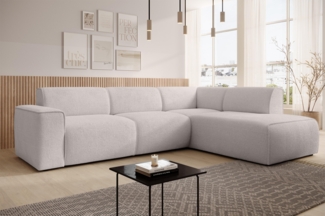 AX LIVING Couch Sofa L Form Didim L Creme – 292 cm, stilvoll & bequem R