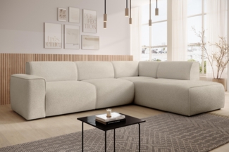AX LIVING Couch Sofa L Form Didim L Creme – 292 cm, stilvoll & bequem R