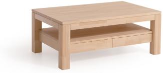 Couchtisch 'Dinot', mit Schubladen, Massivholz Kernbuche geölt, ca. 110 x 45 x 70 cm