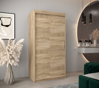 MOEBLO Schiebetürenschrank TORM (mit/ ohne Schubladen, Schwebetürenschrank Schrank Garderobe Schiebtüren Schlafzimmer Wohnzimmerschrank) (BxHxT):100/120/150/180/200/250x200x62 cm