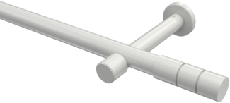 Gardinenstangen-Set Prestige Elanto 120 cm, 1-läufig (ohne Ringe), 20 mm Ø Weiß