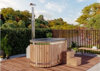 FinnTherm Badefass Malmö 'Spa Edition' aus Holz mit 19 mm Wandstärke