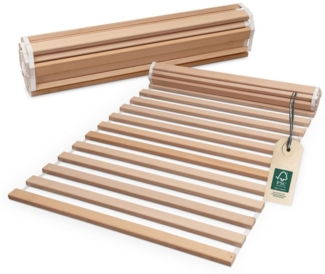 Rollrost Rollrost 90x200 cm aus FSC® zertifiziertem, massivem Buchenholz, Ehrenkind, belastbar bis zu 250 KG Flächengewicht, Lattenrost, Rollrost 90x200 cm