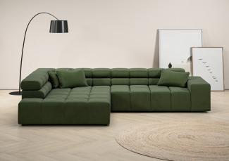 INOSIGN Ecksofa Ancona incl. Kopfteilverstellung, Zierkissen Breite 319cm, L-Form, wahlweise motorische Sitztiefenverstellung, auch in Cord + Easy Care