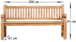 Teakbank Jackson 200 cm teak