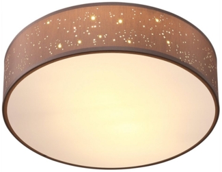 monzana Deckenleuchte, 38 cm, Sternenhimmel Rund Stoffschirm 38 cm 2-Flammig E27 Modern