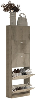 VCM Schuhschrank Holz Regal Schuhschrank Schuhkipper Serie Sipos XL