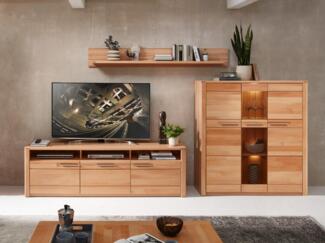 Wohnwand NATURE ONE FF83 - 3-teilig - Front Kernbuche Massivholz