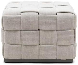 Riviera Maison Footstool Room 48 Hocker Mouliné Linen Fabulous Flax (60x60cm) 6755001