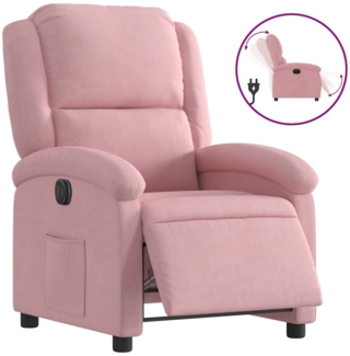 vidaXL Relaxsessel Elektrisch Rosa Samt 3204282