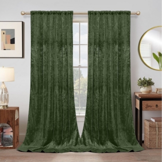 BTTO V&G Vorhang Gardinen Blickdicht Vorhang Samt Velvet Kräuselband, (2 St), blickdicht, Vorhang Wohnzimmer